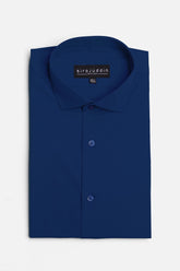 Navy Blue Cotton Formal Shirt