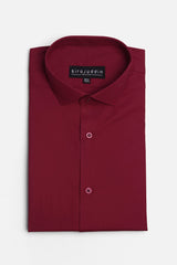 Maroon Cotton Formal Shirt