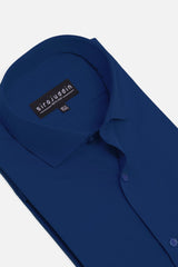 Navy Blue Cotton Formal Shirt