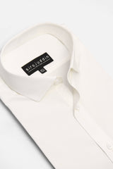 White Cotton Formal Shirt