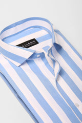 Blue And White Lining