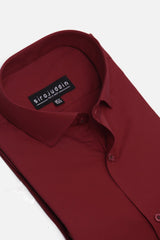 Maroon Cotton Formal Shirt