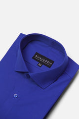 Royal Blue Cotton Formal Shirt