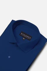Navy Blue Cotton Formal Shirt