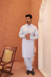 Sky Blue Wash & Wear Shalwar Kameez