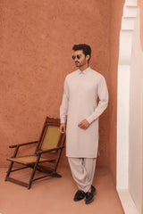 Light Grey Wash & Wear Shalwar Kameez