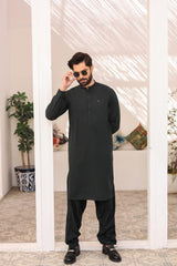 Dark Green Wash & Wear Shalwar Kameez