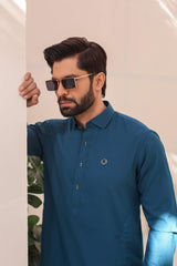 Royal Blue Wash & Wear Shalwar Kameez