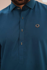 Royal Blue Wash & Wear Shalwar Kameez