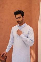 Sky Blue Wash & Wear Shalwar Kameez