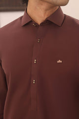Pastel Maroon Wash & Wear Shalwar Kameez