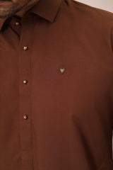 Brown Wash & Wear Shalwar Kameez
