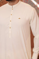 Cream Wash & Wear Shalwar Kameez