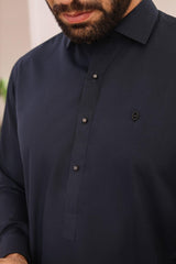 Navy Blue Wash & Wear Shalwar Kameez