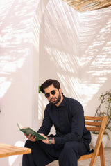 Navy Blue Wash & Wear Shalwar Kameez