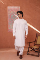 Off White Wash & Wear Shalwar Kameez
