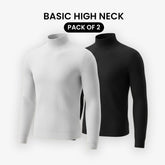 Pack Of 2 Basic High Neck