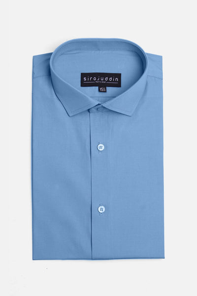 Light Blue Cotton Formal Shirt