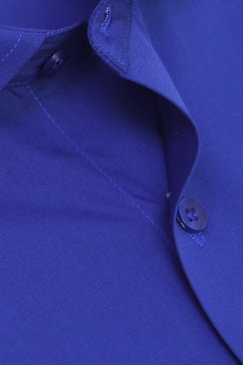 Royal Blue Cotton Formal Shirt