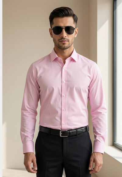 Pink Formal Cotton Shirt