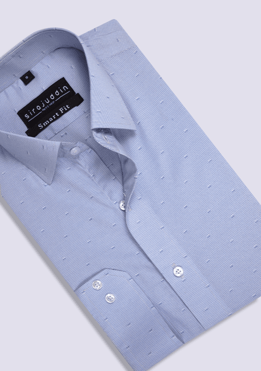 Textured Blue Shirt