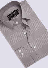 Check Shirt White & Beige