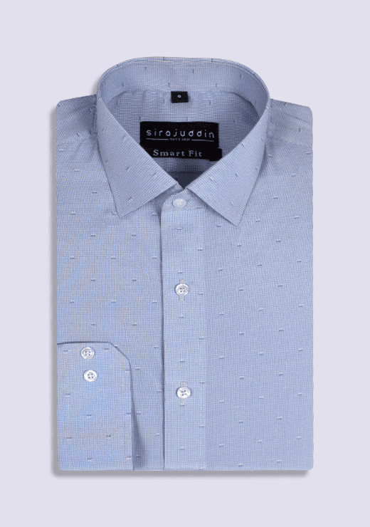 Textured Blue Shirt