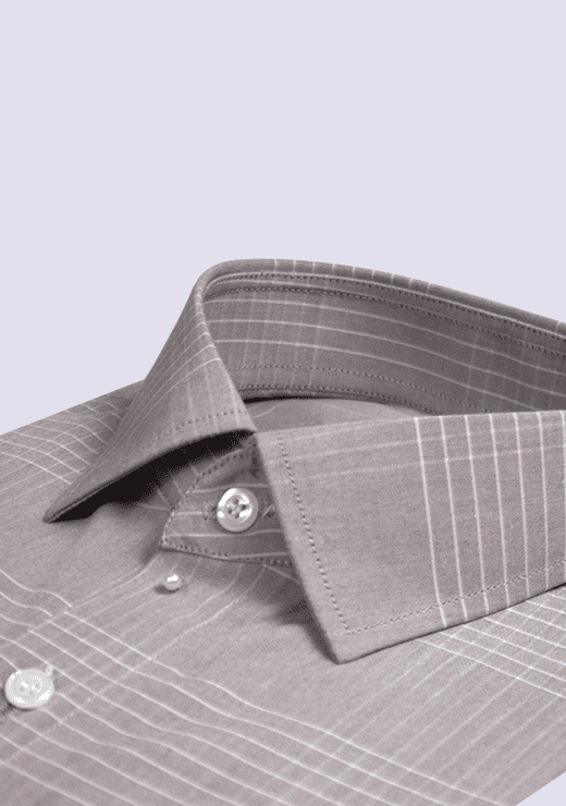 Check Shirt White & Beige