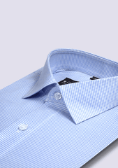 Check Shirt Blue Micro