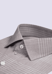 Check Shirt White & Beige