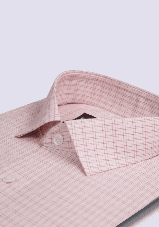 Apricote Pink Check Shirt