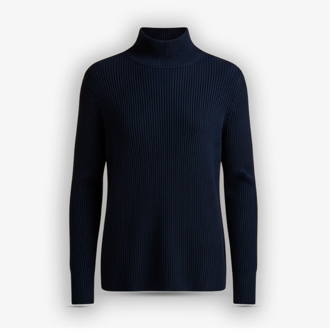 Dark Blue Hi-Neck